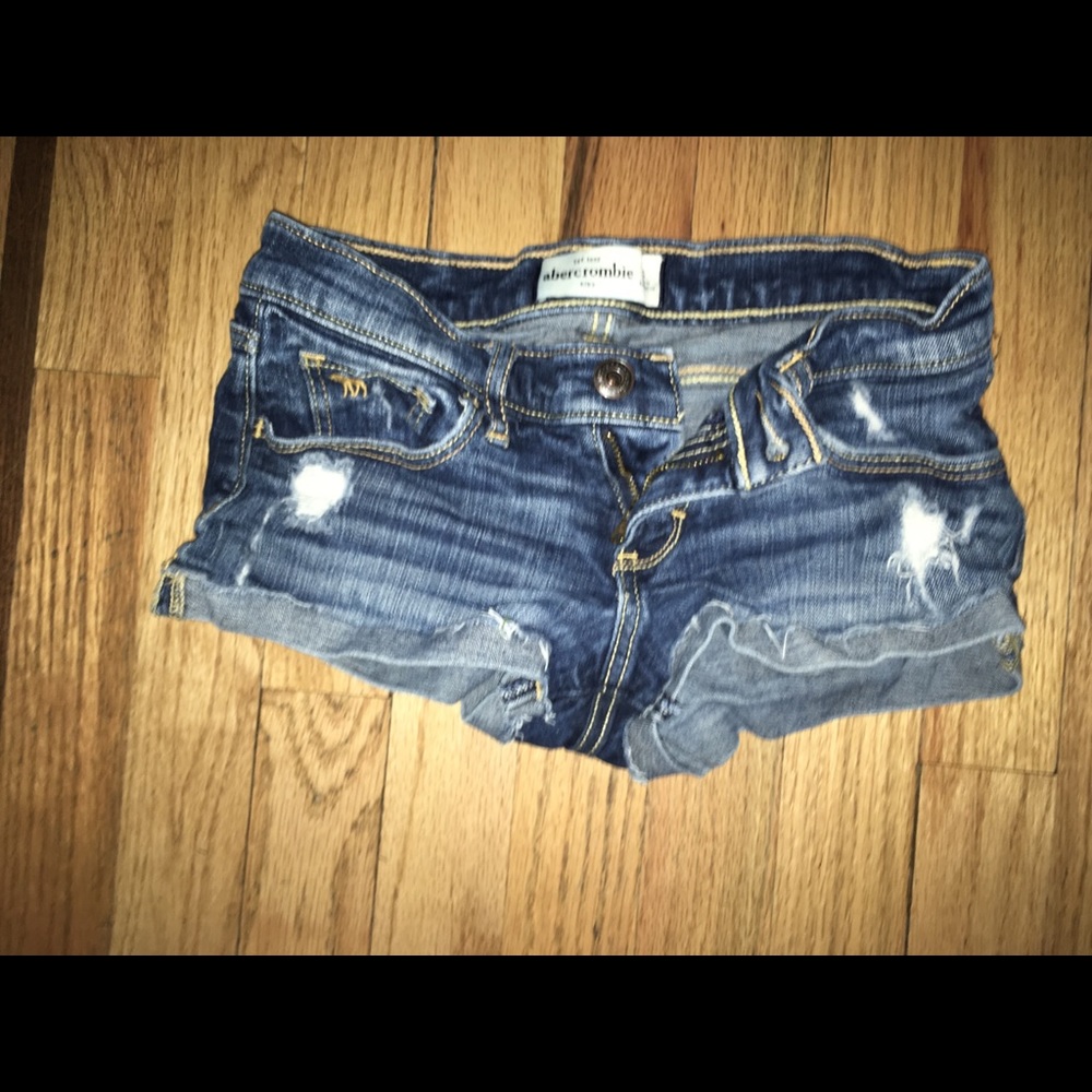 Abercrombie Ripped Jean Shorts